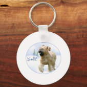 Briard Weihnachten Schlüsselanhänger (Vorderseite)