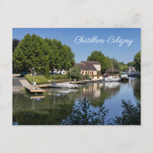 Briare Canal, Chatillon-Coligny, Frankreich Feiertagspostkarte