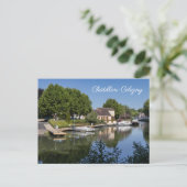 Briare Canal, Chatillon-Coligny, Frankreich Feiertagspostkarte (Stehend Vorderseite)