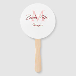 Bribe Stamm Monogramm rotes Brautparty einfache Mi Fächer