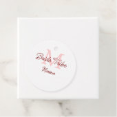 Bribe Stamm Monogramm rotes Brautparty einfache Mi Geschenkanhänger (Beispiel)