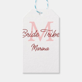 Bribe Stamm Monogramm rotes Brautparty einfache Mi Geschenkanhänger