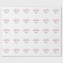 Bribe Stamm Monogramm rotes Brautparty einfache Mi Geschenkpapier