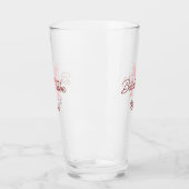 Bribe Stamm Monogramm rotes Brautparty einfache Mi Glas (Links)