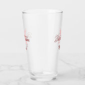 Bribe Stamm Monogramm rotes Brautparty einfache Mi Glas (Rechts)