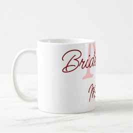 Bribe Stamm Monogramm rotes Brautparty einfache Mi Kaffeetasse