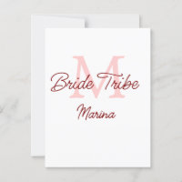 Bribe Stamm Monogramm rotes Brautparty einfache Mi