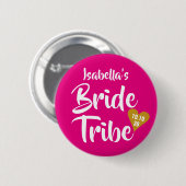 Bribe Tribe Gold Date Herz Personalisiert Button (Vorne & Hinten)
