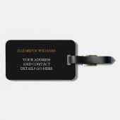 Bribe Tribe Gold Date Herz Personalisiert Gepäckanhänger (Rückseite horizontal)