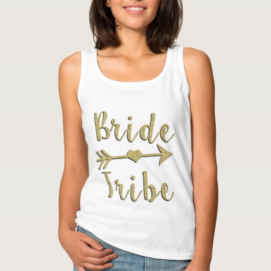 Bribe Tribe Gold Glitzer Tank (Vorderseite)