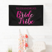 Bribe Tribe Junggeselinnen-Abschied Hot Pink Black Banner (Insitu)