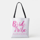 Bribe Tribe Junggeselinnen-Abschied Hot Pink Tasche (Rückseite)