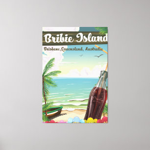Bribie Island Australien Vintage-Reiseposter Leinwanddruck