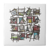 Bric A Brac-Stylish Modern Geometric Art Fliese (Vorderseite)