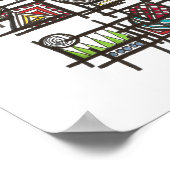 Bric A Brac-Stylish Modern Geometric Art Poster (Ecke)
