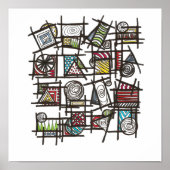 Bric A Brac-Stylish Modern Geometric Art Poster (Vorne)