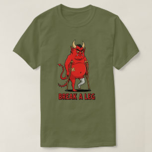 Brich dir ein Bein, roter Teufel T-Shirt