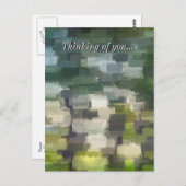 Brick Abstrakt Summer Green denken Sie Postkarte (Vorne/Hinten)