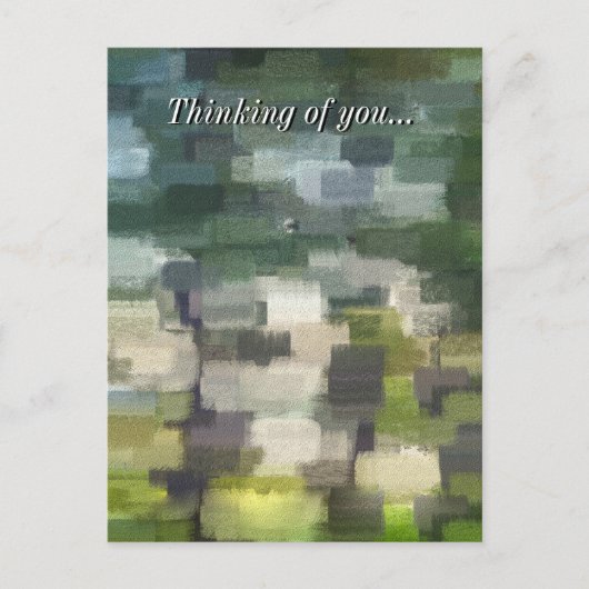 Brick Abstrakt Summer Green denken Sie Postkarte (Vorderseite)