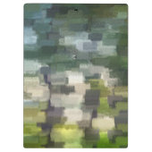 Brick Abstrakt Summer Green Klemmbrett (Rückseite)