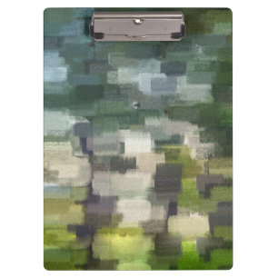 Brick Abstrakt Summer Green Klemmbrett