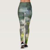 Brick Abstrakt Summer Green Leggings (Rückseite)