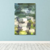 Brick Abstrakt Summer Green Leinwanddruck (Insitu (Holzboden))