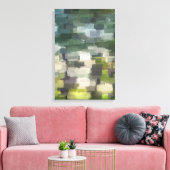 Brick Abstrakt Summer Green Leinwanddruck (Insitu (Wohnzimmer))