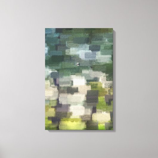 Brick Abstrakt Summer Green Leinwanddruck (Vorderseite)