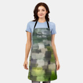 Brick Abstrakt Summer Green Schürze (Getragen)