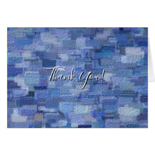 Brick Abstrakt Winter Blues Danke Karte