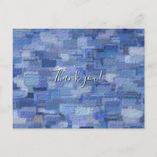 Brick Abstrakt Winter Blues Danke Postcard Postkarte