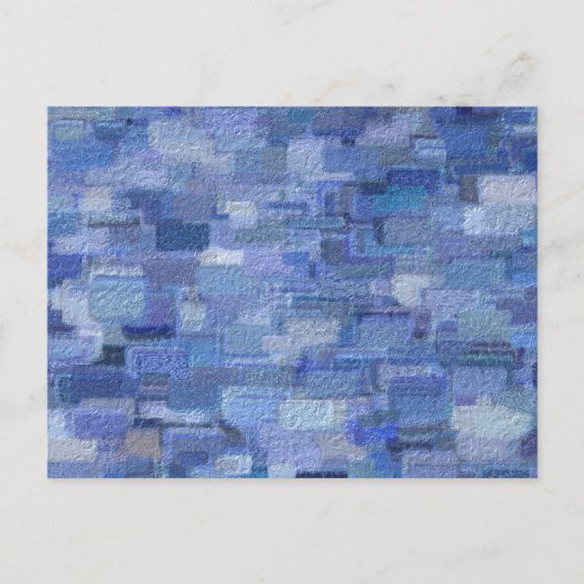 Brick Abstrakt Winter Blues Postcard Postkarte (Vorderseite)