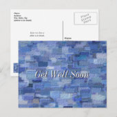 Brick Abstrakt Winter Blues wird bald gut Postkart Postkarte (Vorne/Hinten)