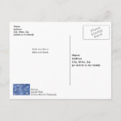 Brick Abstrakt Winter Blues wird bald gut Postkart Postkarte (Rückseite)