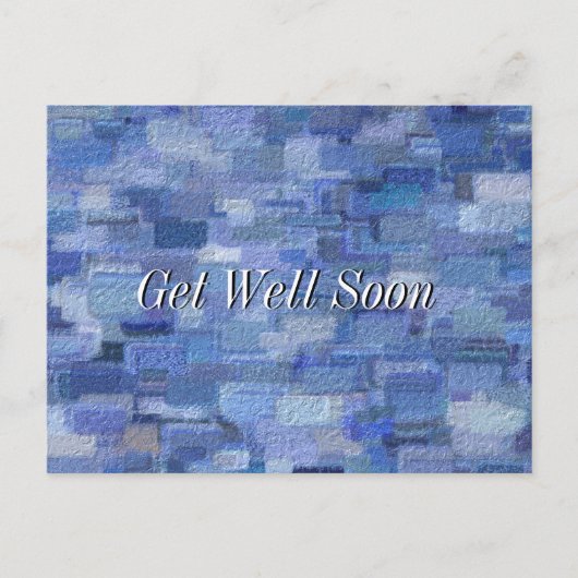 Brick Abstrakt Winter Blues wird bald gut Postkart Postkarte (Vorderseite)