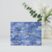 Brick Abstrakt Winter Blues wird bald gut Postkart Postkarte (Stehend Vorderseite)