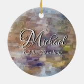 Brick Abstrakt Winter Fall Baby Ornament (Hinten)