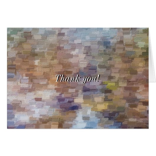 Brick Abstrakt Winter Fall Danke Karte (Vorderseite (Horizontal))