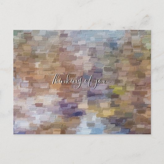 Brick Abstrakt Winter Fall Denken U Postkarte (Vorderseite)