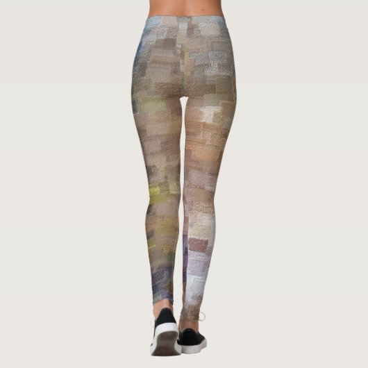 Brick Abstrakt Winter Fall Leggings (Rückseite)