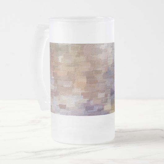 Brick Abstrakt Winter Fall Mattiert Glass Ber Tass Mattglas Bierglas (Vorderseite Links)