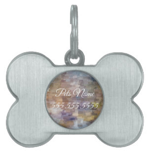 Brick Abstrakt Winter Fall Pet Tag Tiermarke