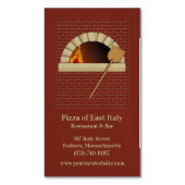 Brick Bakery Pizza Magnetische Visitenkarte (Vorderseite Vertikal)