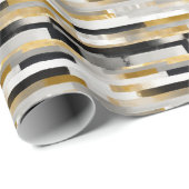 Brick Bond Brushstrokes Geometrisches Muster Geschenkpapier (Rolleneckpunkt)