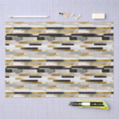 Brick Bond Brushstrokes Geometrisches Muster Seidenpapier (Handwerk)