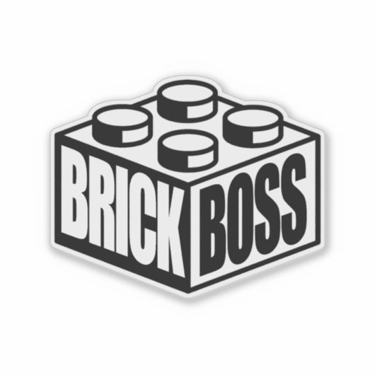 Brick Boss Aufkleber (Vorderseite)