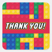 Brick Builder Birthday Party FAVOR STICKER (Vorderseite)