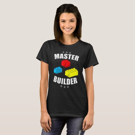 Brick Builder Blocks Building Master Builder Toys T-Shirt (Vorne ganz)