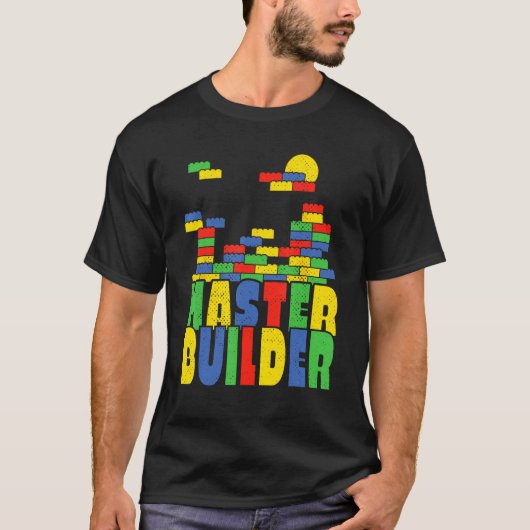 Brick Builder  Blocks Master Builder T-Shirt (Vorderseite)
